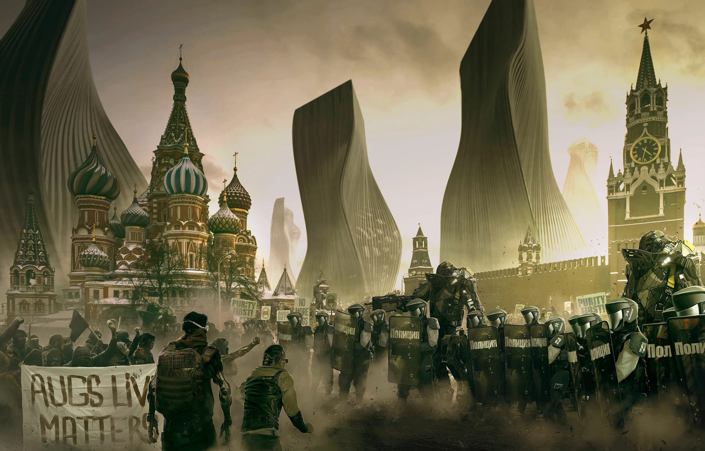 Как будет выглядеть 2024. Deus ex Mankind divided город. Храм Василия Блаженного в метро 2033. Deus ex Mankind divided Москва. Церковь Василия Блаженного метро 2033.