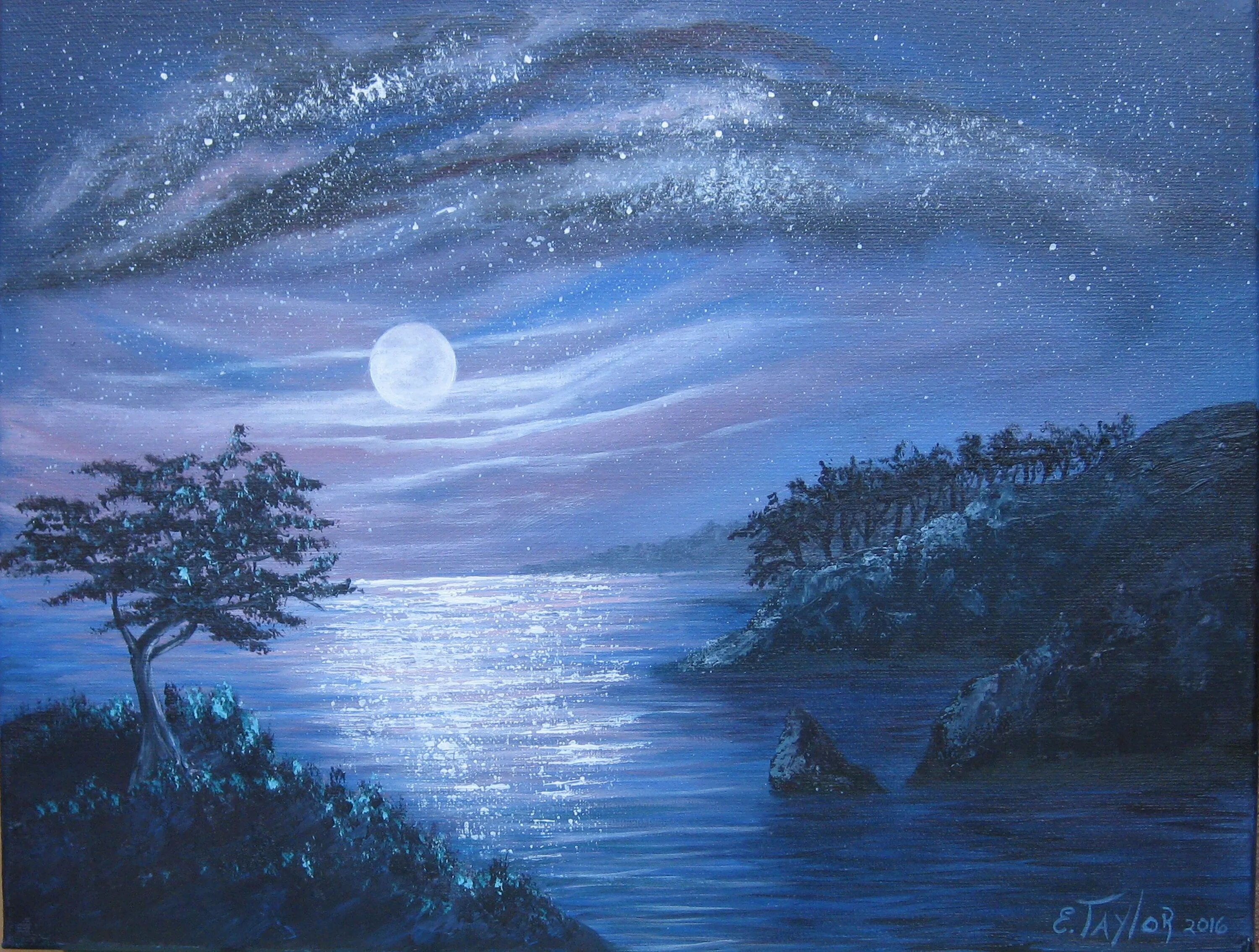 Луна в живописи. Картины с луной известных художников. Лунная дорожка. Лунная дорожка на море живопись. Песня луна дорожка