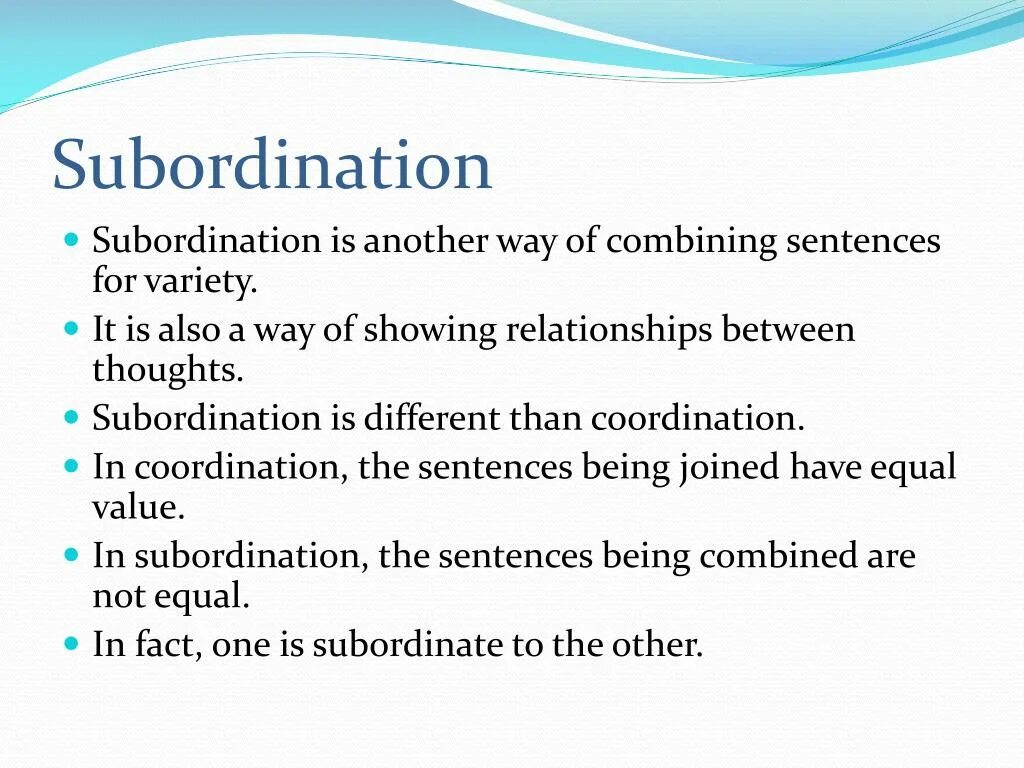 Guiding sentences. Subordination. Coordination and subordination. Coordinative and subordinative. Subordination in Grammar.