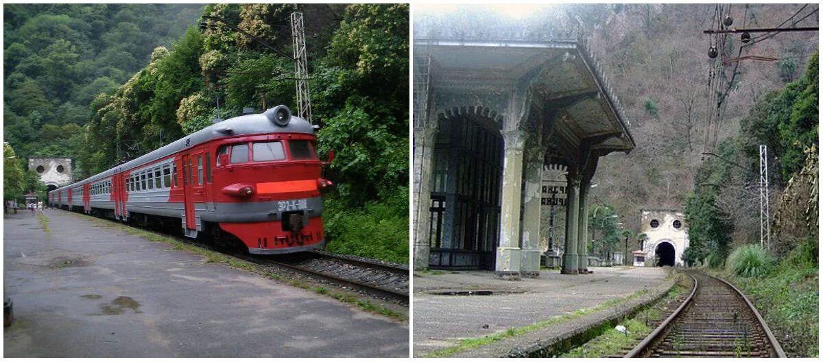 Железная дорога Адлер Сухум. Поезд Гагра Сухум. Железная дорога Туапсе Сухуми. ЖД вокзал Сухум Абхазия.
