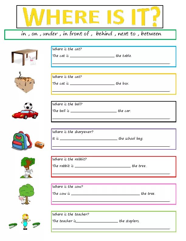 Prepositions elementary