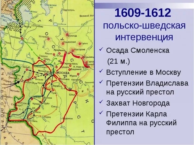 Интервенция польши и швеции. Польско-шведская интервенция 17 века. русско-польская война (1609-1618). шведская интервенция в россию в 17 веке. польская и шведская интервенция 1609 - 161718 год.