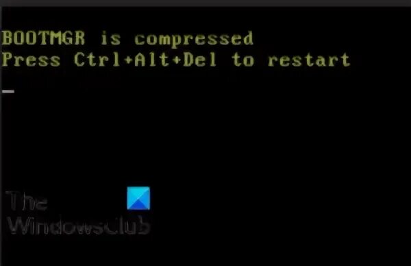 Bootmgr is compressed press ctrl. Bootmgr.