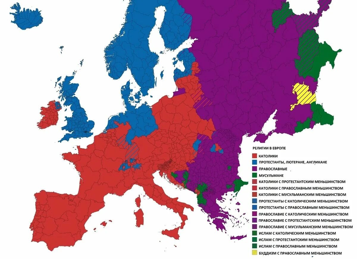 Число католиков в россии. Карта религий Европы. Религиозная карта Европы. Карта вероисповеданий Европы. Религиозная карта Европы 2020.