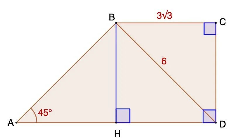 Диагонали прямоугольной трапеции. Диагонали прямоугольной трапеции равны. Диагональ 45 градусов в прямоугольной трапеции. На диагонали bd прямоугольной трапеции ABCD.