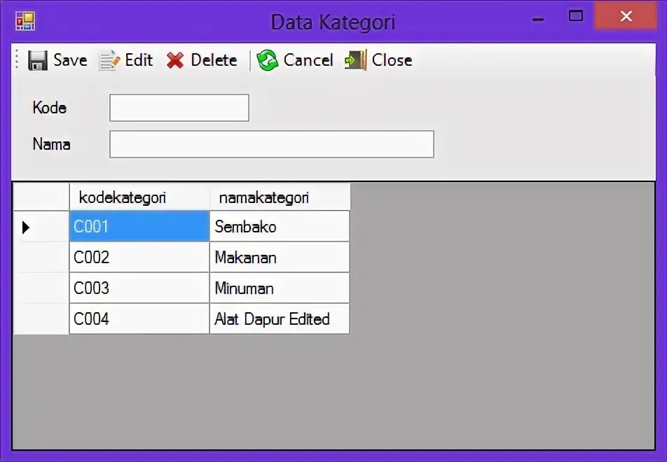 Create read update delete