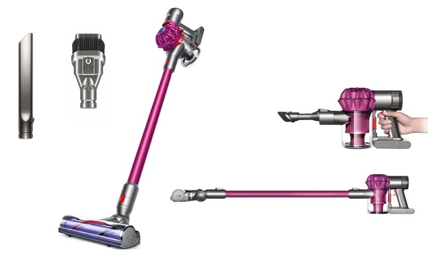 Нежно розовый дайсон. Пылесос Dyson v7 Motorhead насадки. Вертикальный пылесос Dyson v7 Motorhead розовый. Дайсон пылесос беспроводной v7.