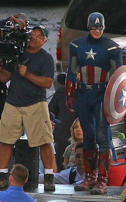 Как снимали первый мститель. Капитан Америка кадры со съемок.