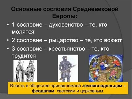 Самое многочисленное сословие средневекового общества