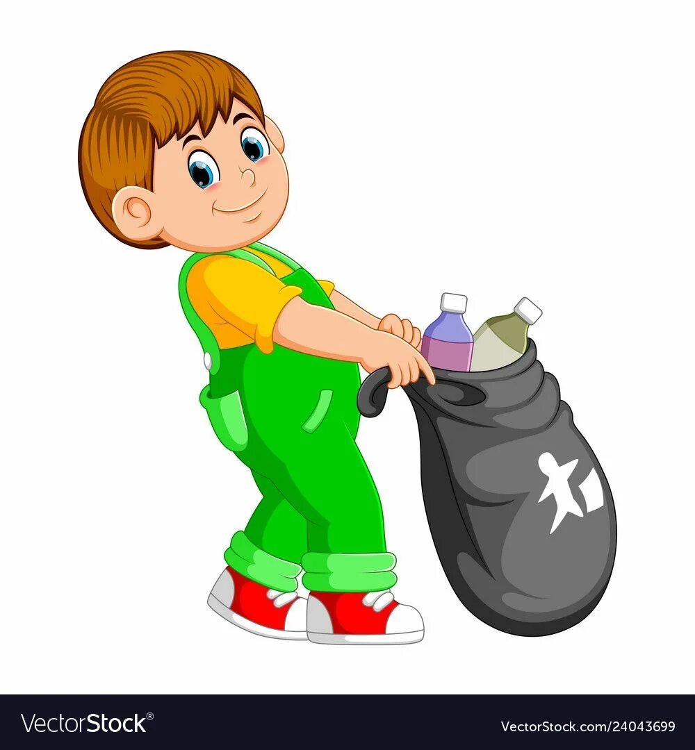 Ребенок с мешком мусора. Мусор мультяшный. Мальчик собирает мусор. Выносить мальчика