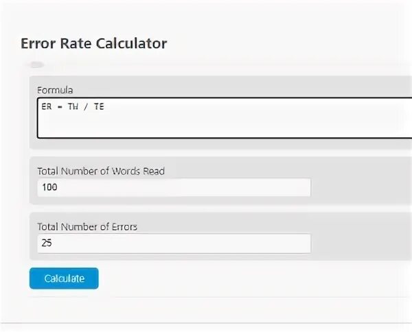 Rating error