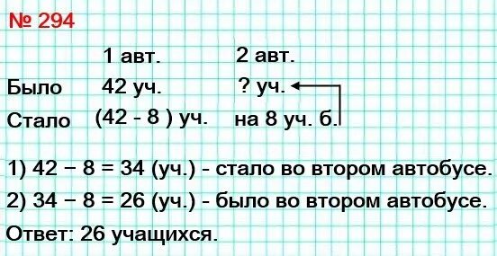 4 79 математика 5 класс. Учащиеся пятых классов ехали на двух автобусах на экскурсию. Матем номер 294. Номер 294 по математике 5 класс. Математика 5 класс страница 48 номер 294.