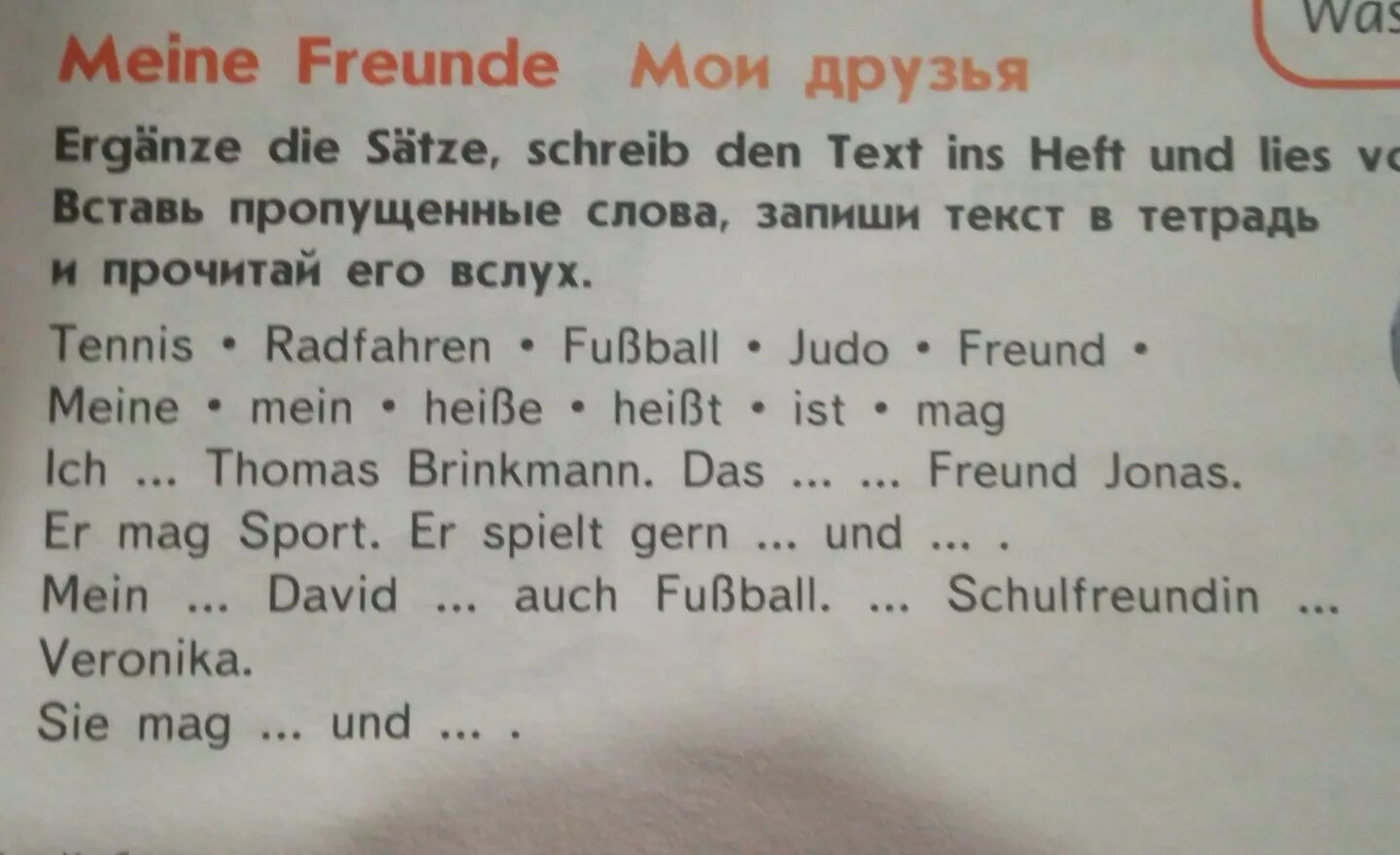 Mein bester Freund по немецкому. Немецкий текст meine Freunde. Mein Freund сочинение 7 класс. Lies den text und ergänze die Sätze 5 класс.