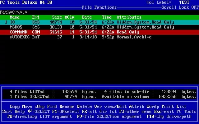 Exit tools. PC Tools. PC Tools dos. PC Tool v1.