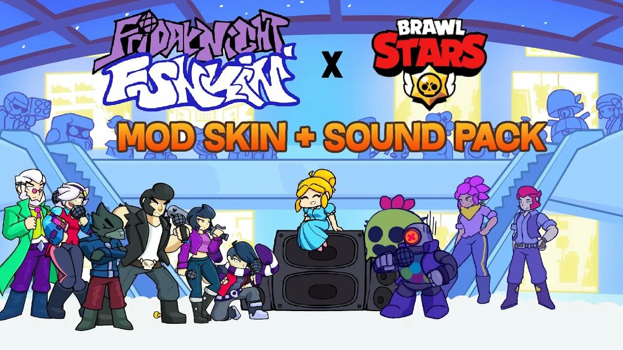 Friday Night Funkin Brawl Stars. FNF Brawl Stars Mod. Friday Night Funkin Mod Brawl Stars. Рисунок Mods Friday Night Funkin в стиле Brawl Stars.