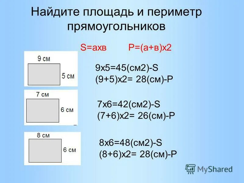 Задачи на площадь. Формулы нахождения периметра квадрата и прямоугольника. Как решать задачи с периметром и площадью. Задачи на нахождение площади. Математика 3 класс задачи на площадь и периметр.