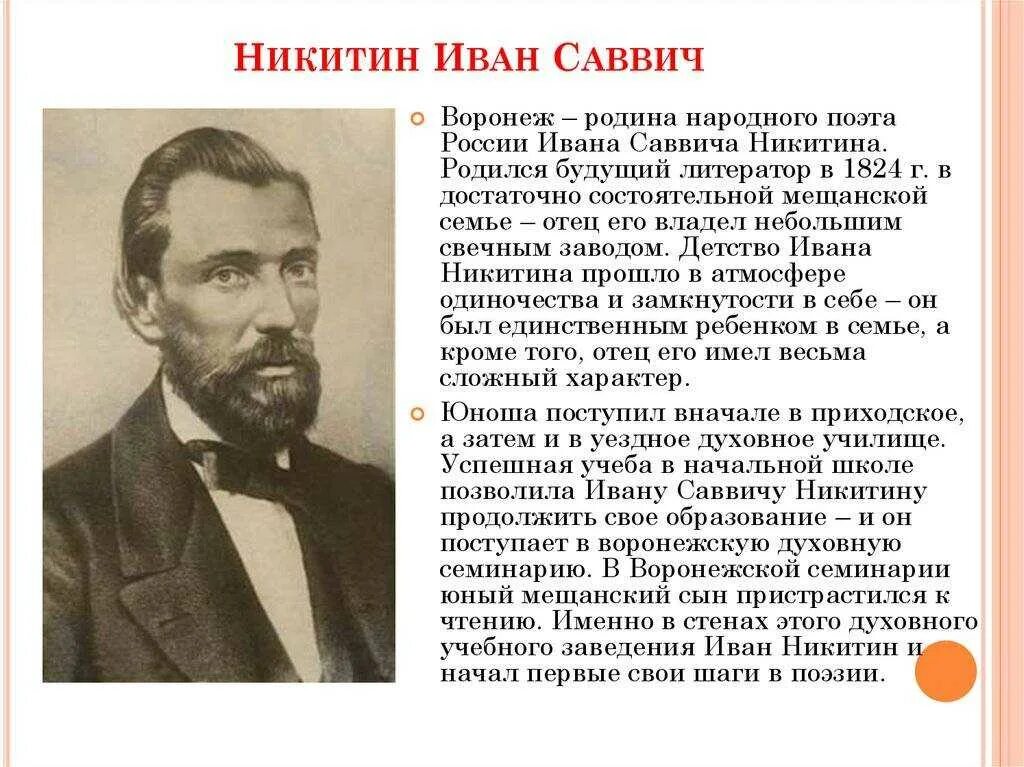 В каких произведениях актер. Сообщение Ливане Саввич Никитин.