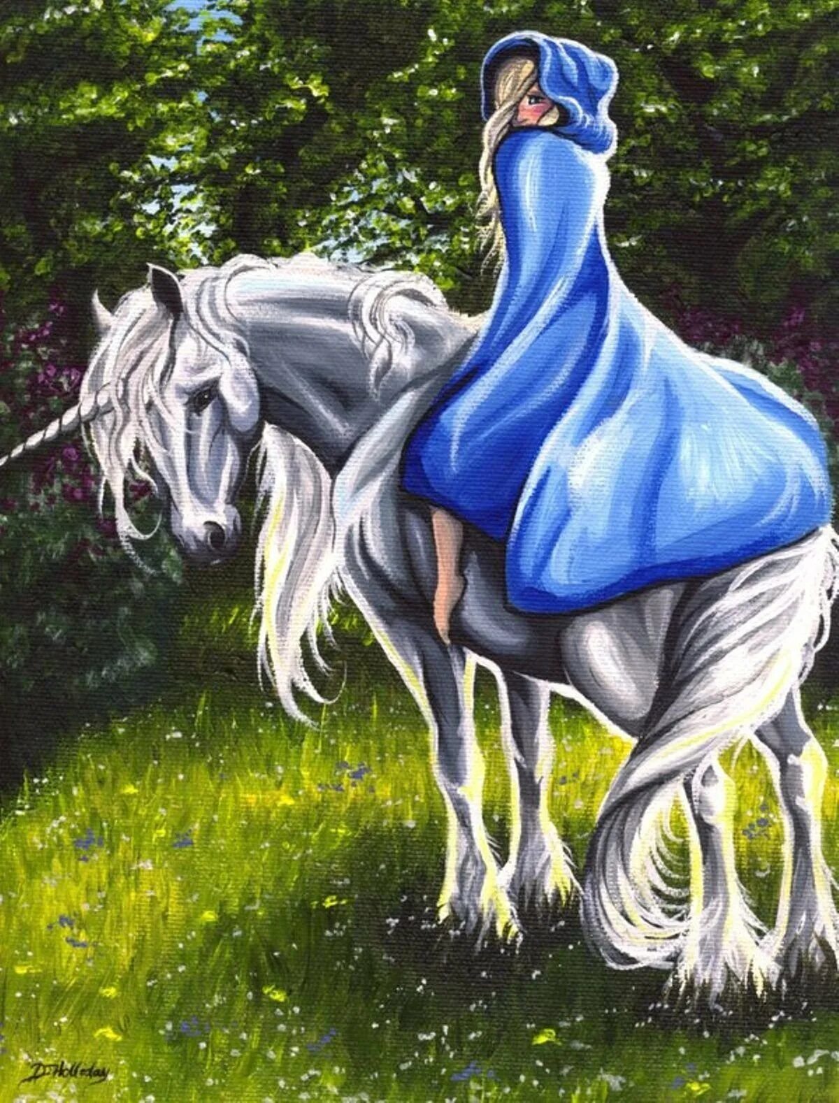 Кони сказки девочку. Лошади волшебные. Сказочная лошадка. Единороги. Лошади фэнтези.