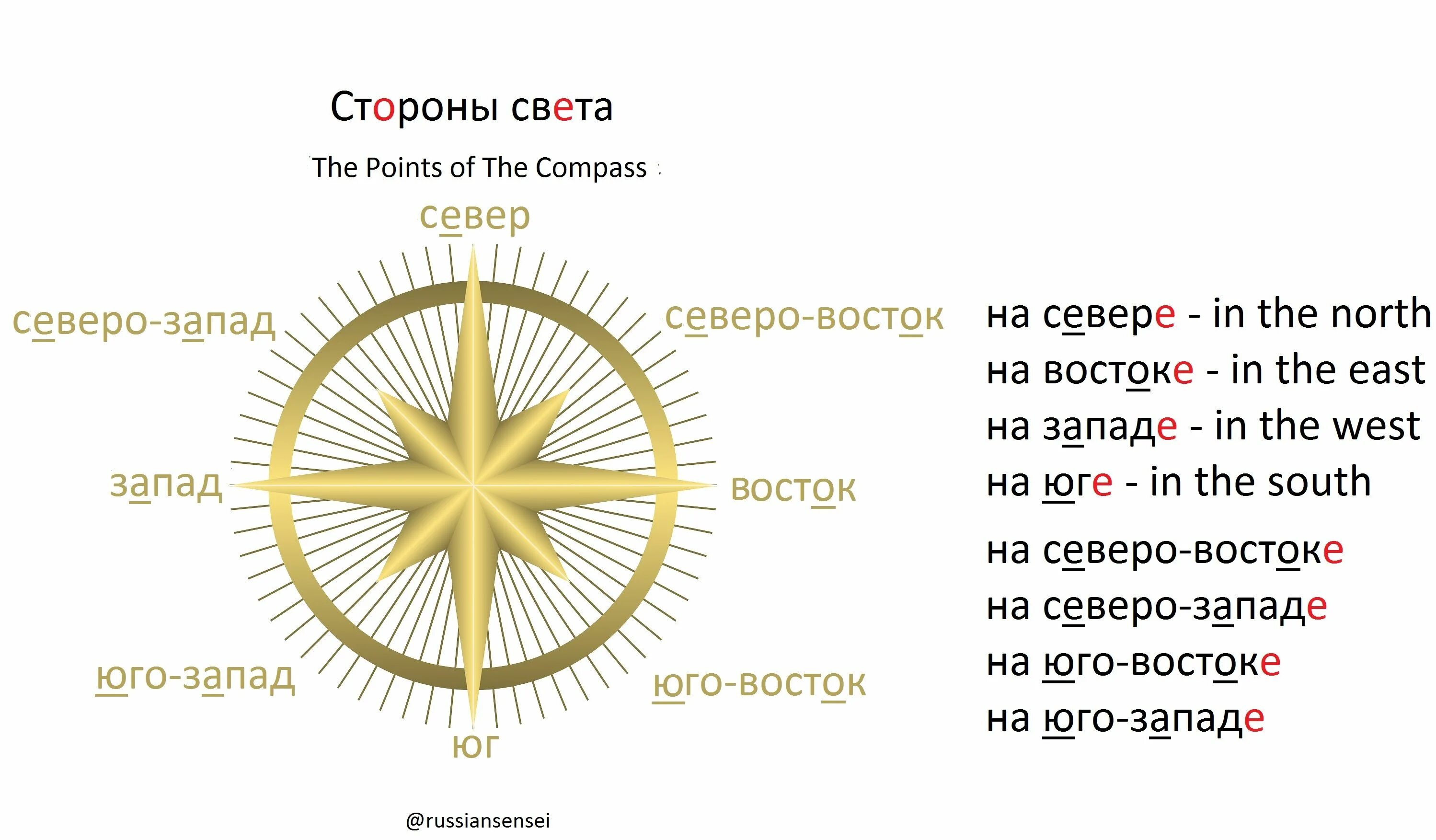 Стороны света перевод на русский. Стороны света. Части света компас.