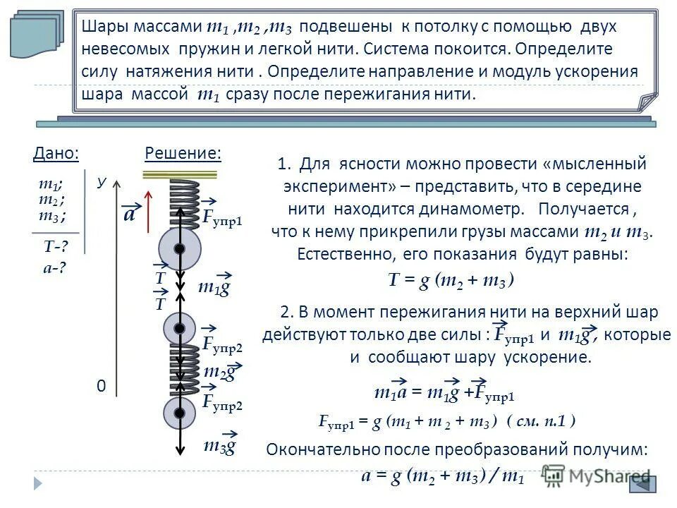 Сила натяжения нити по закону Гука. Силы действующие на пружину с грузом. Сила действующая на пружину. Вес груза подвешенного на пружине. Тело массой совершает колебания по закону