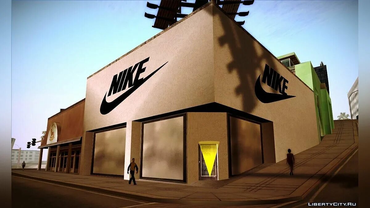 Фасад спортивного магазина. Здание найк. Nike вывеска. Вывеска магазина найк. Вывеска гта