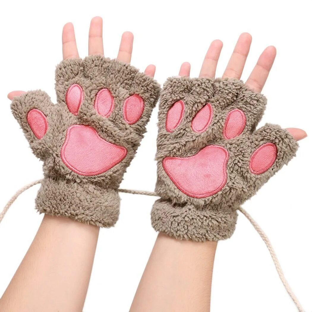 Перчатки кошки купить. Cat Paws Gloves. Crochet Cat Paw Fingerless Gloves. Неко перчатки. Cat Paw mittens.