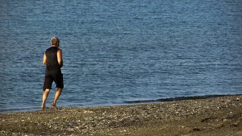 They run by the lake