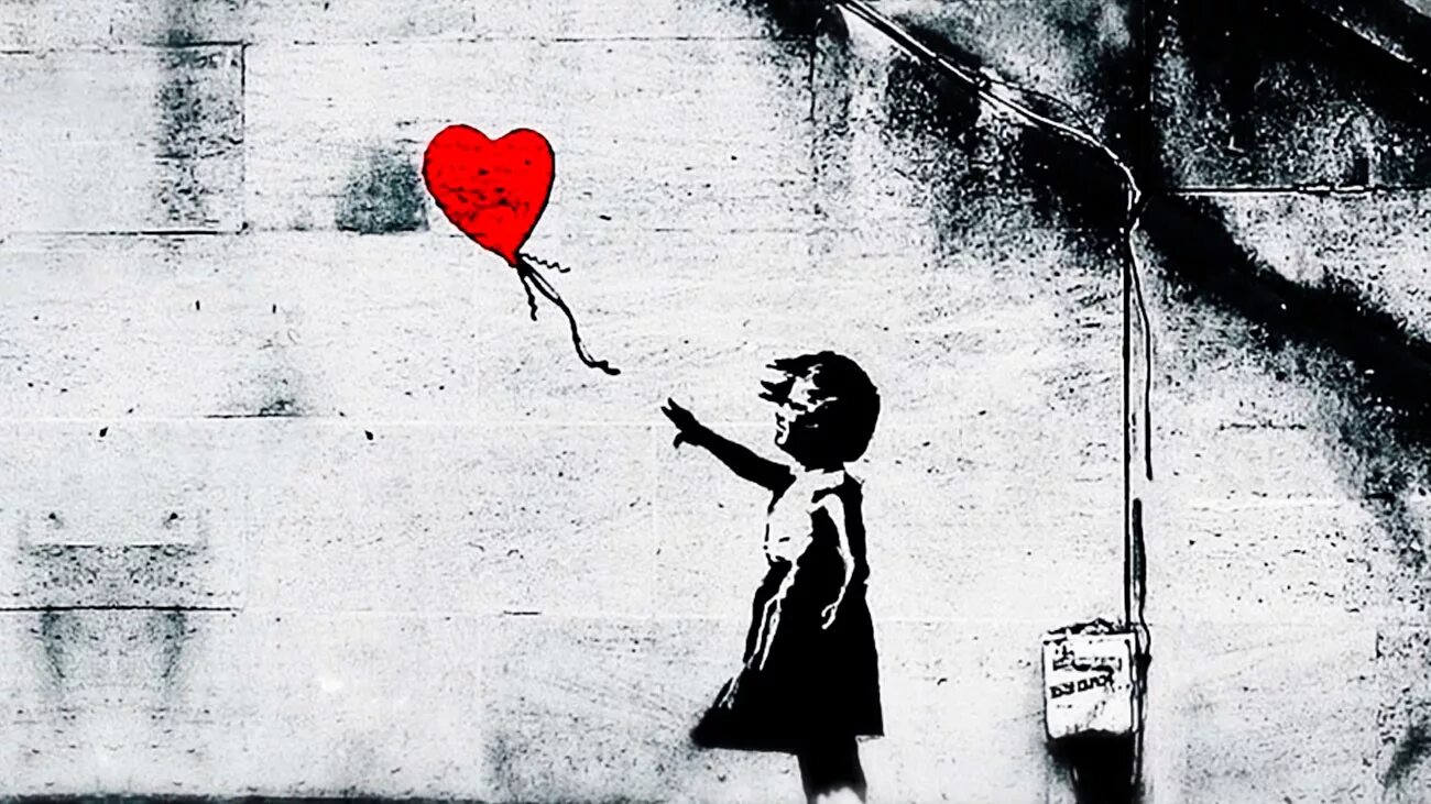 Девочка с шариком Banksy. Девочка с красным шаром Бэнкси. Бэнкси картины. Бэнкси девочка с воздушным шаром. Спасательная любовь