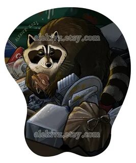 NEW . mousepads up for preorder-- check out my trash panda and dumpster cat...