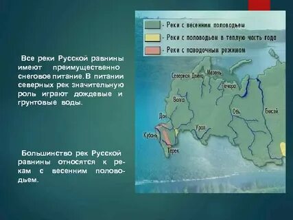 У большинства рек полуострова дождевое питание