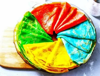 Цветные блины на масленицу