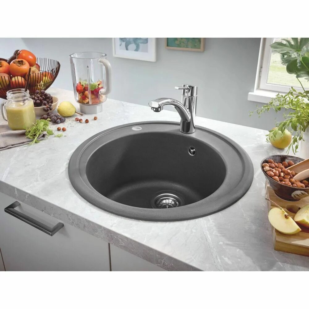 Мойка для кухни камень черная. Мойка Grohe k200. Мойка кухонная Grohe 31656at0. Мойка Грое черная. Мойка кухонная k200 31656ap0.