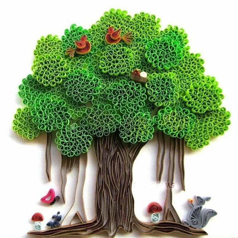 Бумага для поделок. Хелен масселвайт птицы. Креативные поделки из бумаги. Квиллинг дерево. Интересные изделия из бумаги.