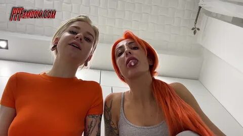 Two Tattooed Mistresses POV Spitting Humiliation. 