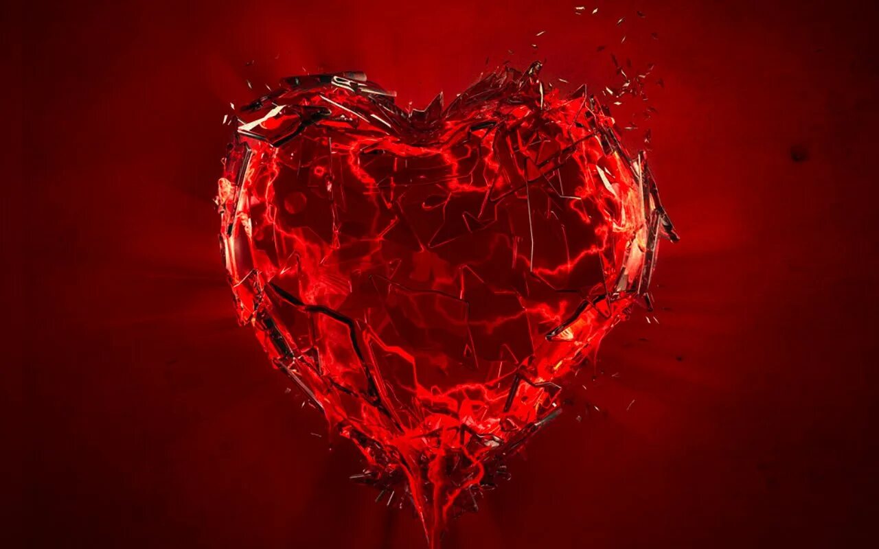 Разбивающая сердце. Сердце. С красным сердцем. Красивое красное сердце.