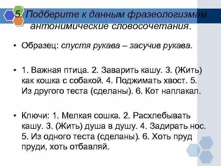 Предложение с фразеологизмом хоть бы что. Важная птица фразеологизм. Антонимичные словосочетания примеры. Подбери к данным фразеологизмам антонимичные фразеологизмы. Предложения с фразеологизмом засучить рукава.