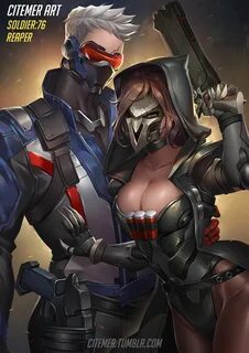 SOLDIER:76 AND REAPER by citemer on @DeviantArt Overwatch Females, Characte...