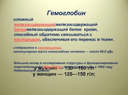 Гемоглобин вес