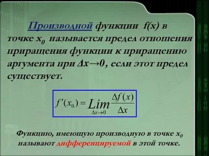 Производная в точке x0 3