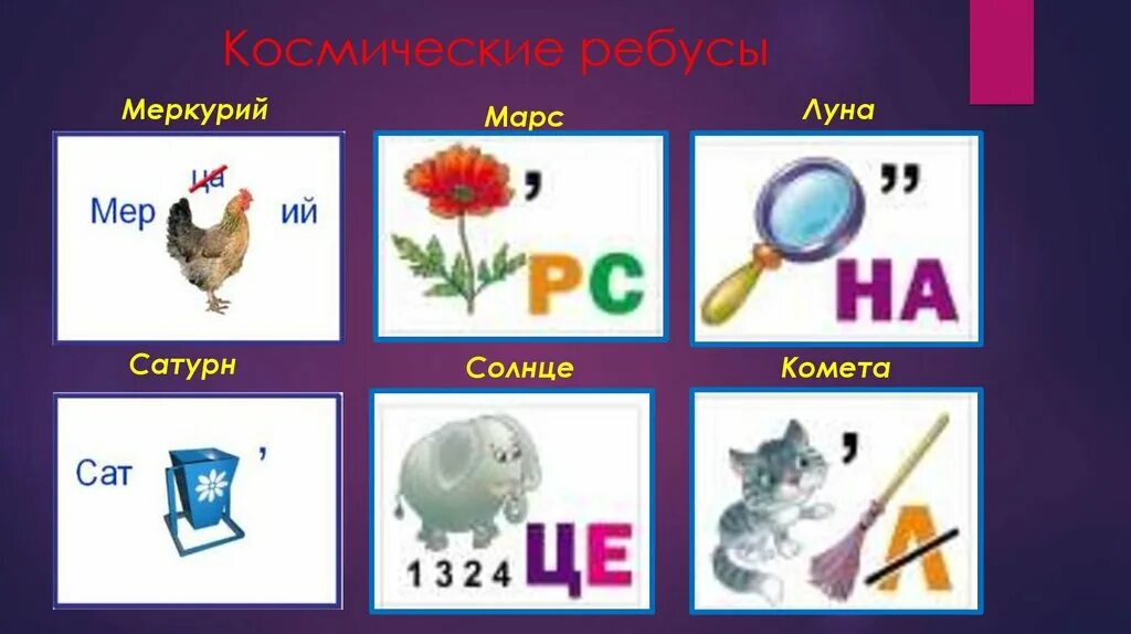 Ребусы про космос