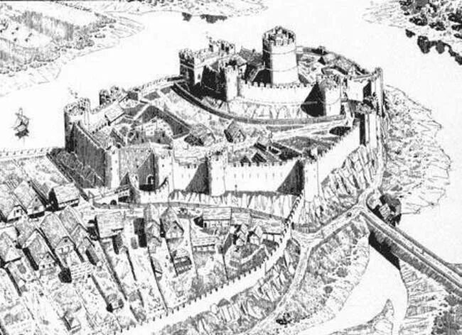 Замок 9 века. Поселения в Англии в 9 веке.