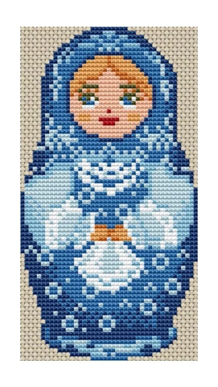 Схема вышивки матрешки 6