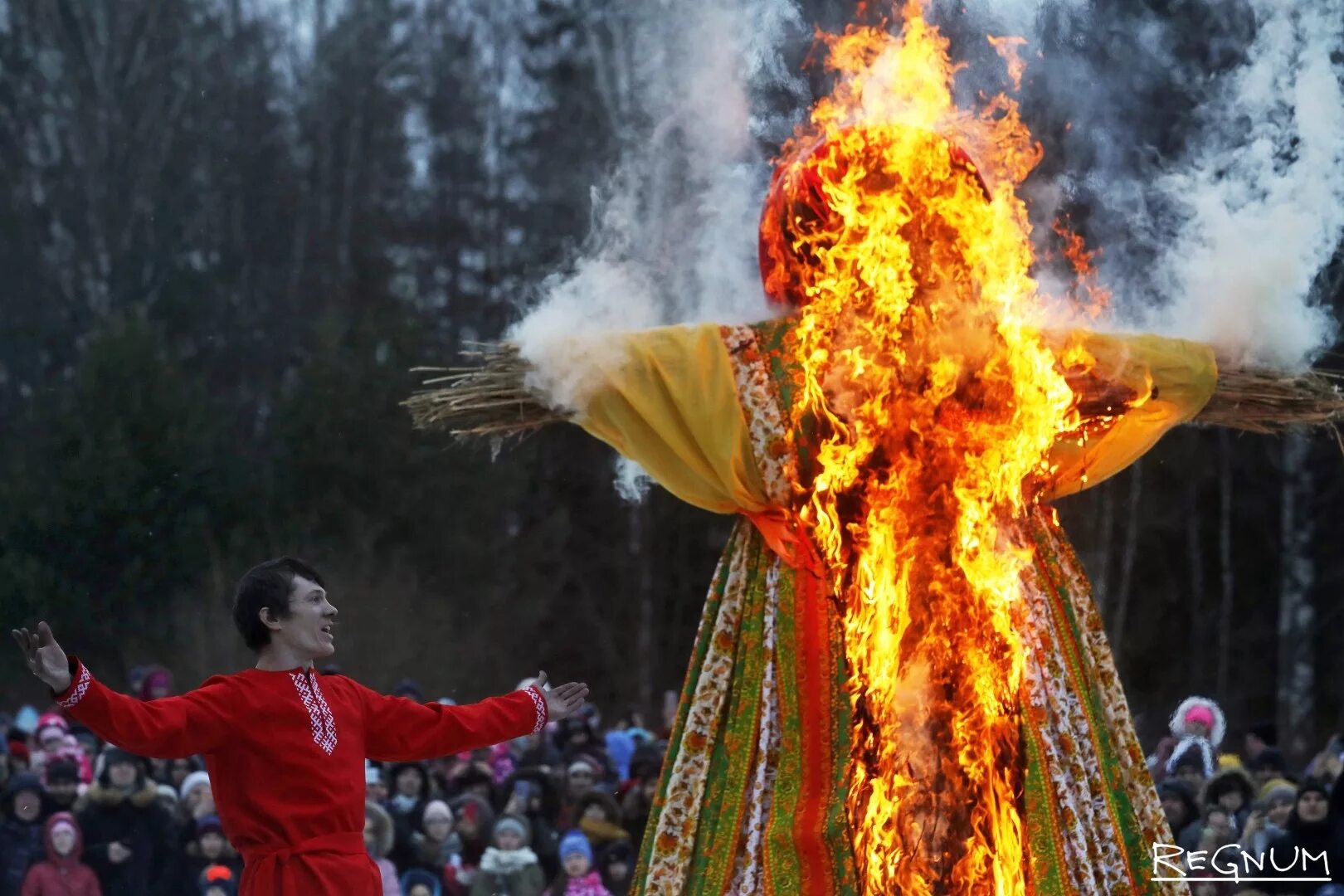 Когда жгут бабу на масленицу