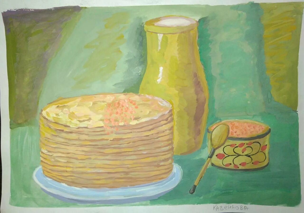 Козлова е. Натюрморт с блинами. Натюрморт масленица рисунки. Масленица натюрморт. Натюрморт 9 лет.