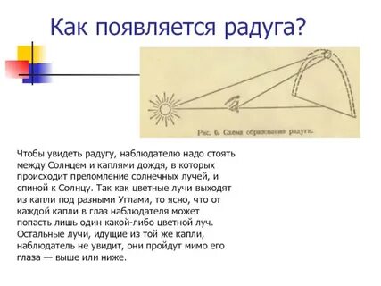 Почему радуга дождя