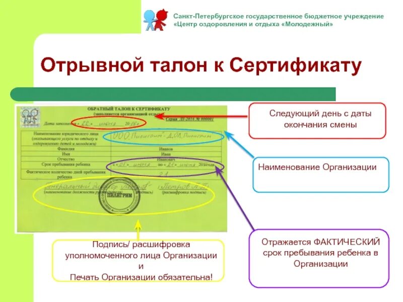 Сертификат в лагерь. Сертификат цоо молодежный. Молодёжный сертификат в лагерь. Директор СПБ ГБУ центр оздоровления и отдыха молодежный. Центр молодежный сертификат