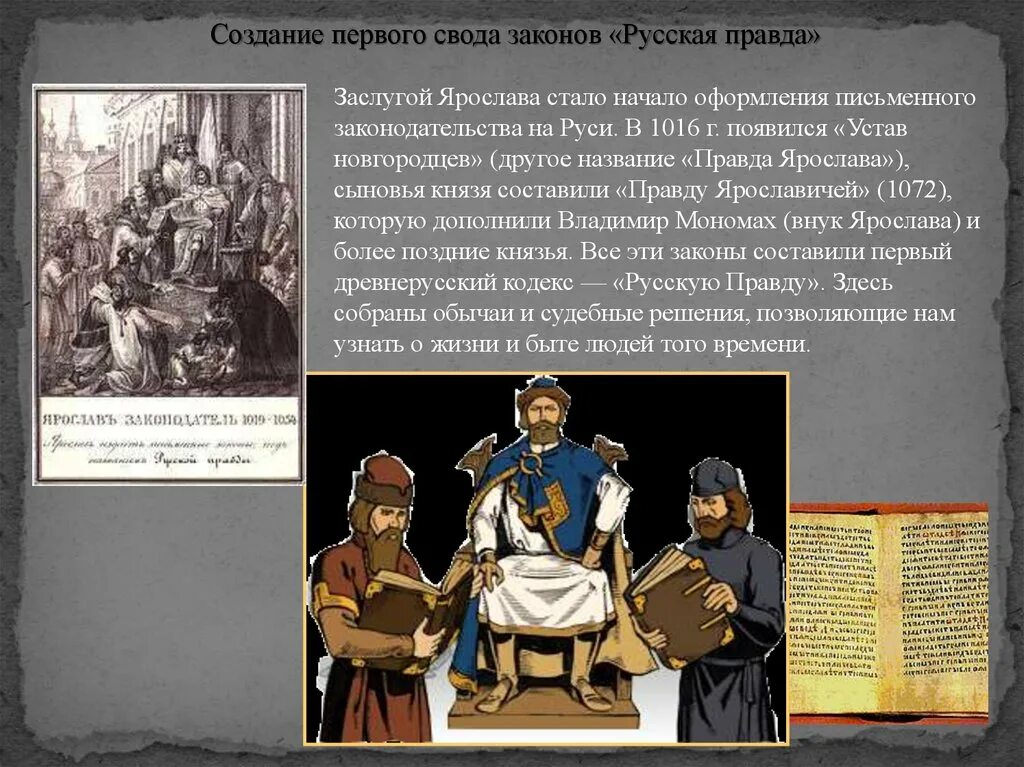 Русская правда свод законов связан с именем. Первый свод законов русской правды. Создание первого свода законов. Первый письменный свод законов на Руси.