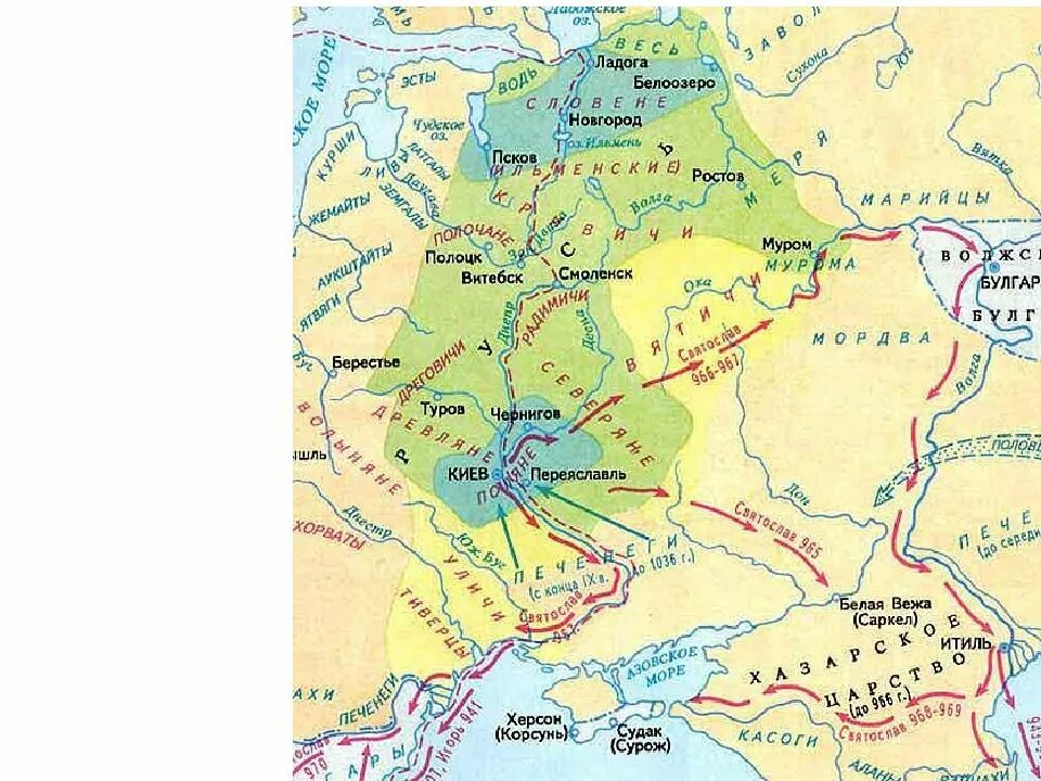 Соседи восточных славян карта. Карта рек восточных славян.