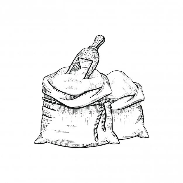 Узелок мешочек. Мука скетч. Мешок скетч. Мешок рисунок карандашом. Мешок раскраска.