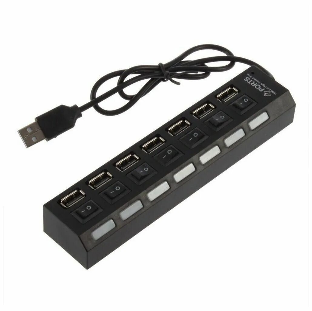 Купить usb 7. USB разветвитель 2.0 Hub Hi-Speed. USB Hub 7 Port. Концентратор USB 2.0 7 портов множитель. Разветвитель USB 2.0 Hub Hi-Speed 7 портов.